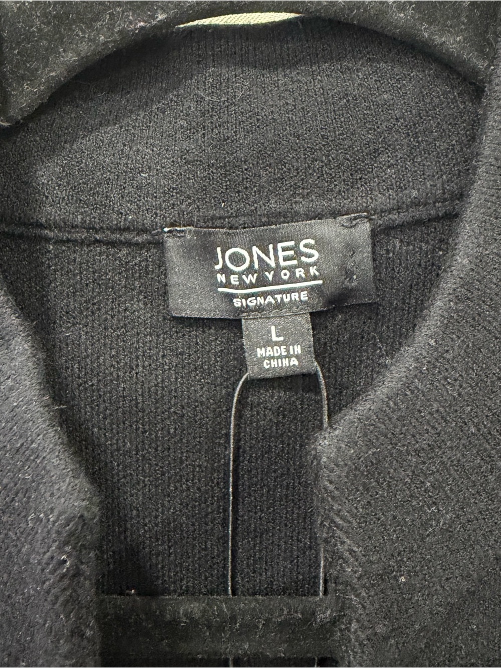 Jones New York Black Military-Button Knit Blazer - Picture 9 of 10